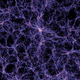 A simulation of the cosmic web, whose scaffolding appears to be comprised of dark matter